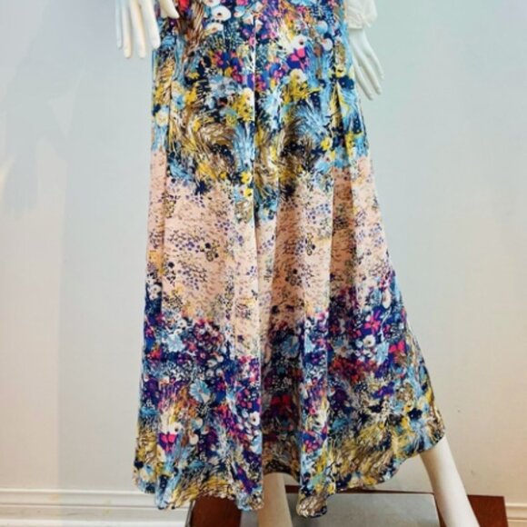Aratta Silent Journey Dresses & Skirts - ARATTA SILENT JOURNEY MULTI FLORAL PRINT MAXI SKIRT NWT